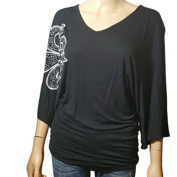 5th Culture Fluer-de-lis Blouse S - Picture 1 of 3